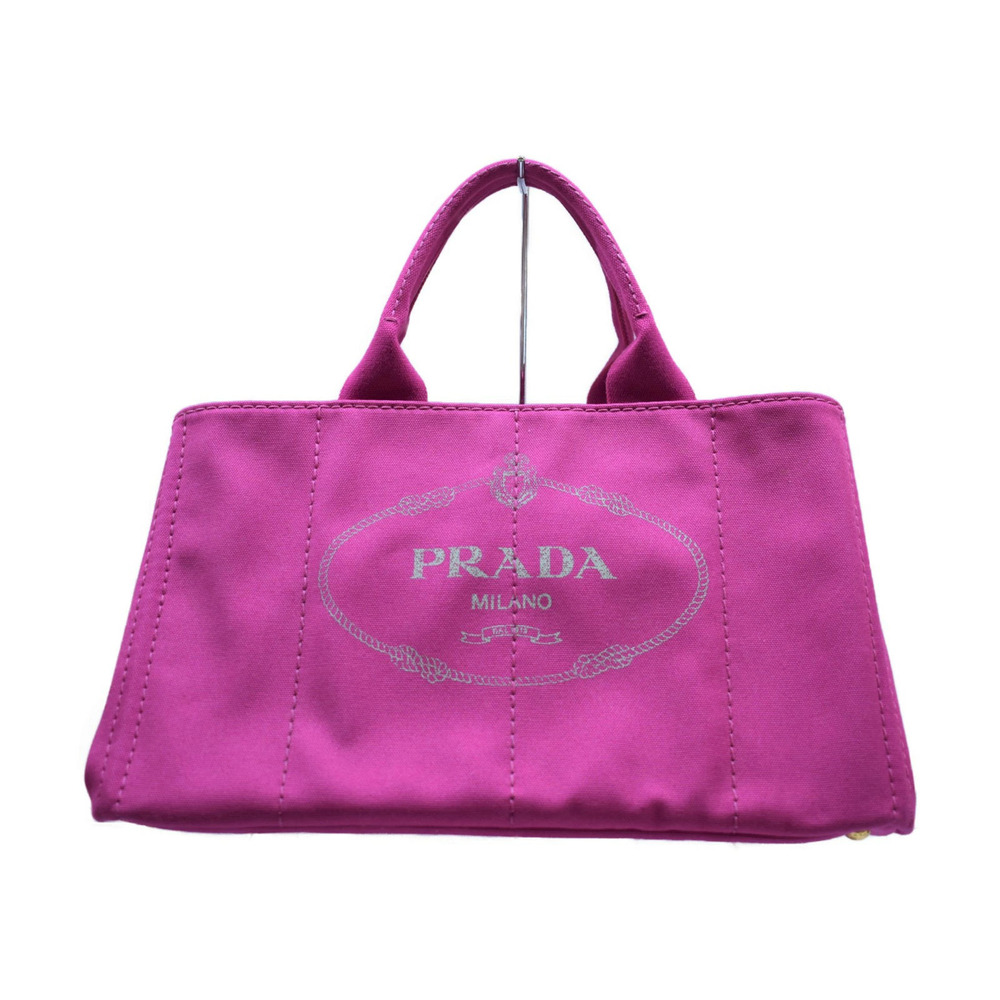 PRADA Canapa Pink Canvas Handbag Bag